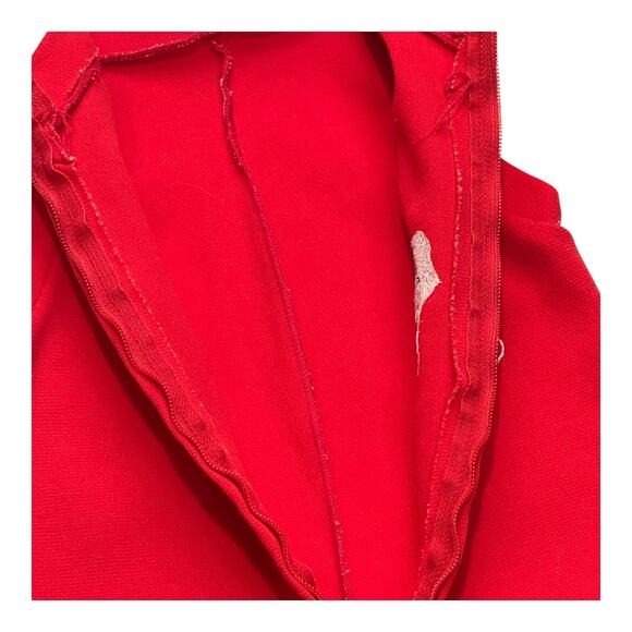 Vintage Toddler Red Romper 1960s–70s Handmade Zip Front Snow Bunny Size 2T–3T - Picture 4 of 8